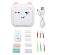 YULEESIYIP Bluetooth Mini Pocket Portable Thermal Printer Quick Photo Printing for Learning and Office Use (Rosa)