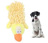 YULEESIYIP Cute Small Dog Cat Plush Toy with Sound Device for Teething Playing Molar Teeth Relief Brown Yellow Pink White Suitable for Small Dogs Cats (Yellow Duck)