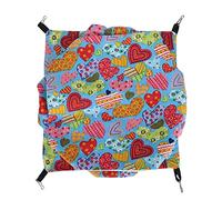 YULEESIYIP HAMSTER SMALL PET 3 LAYER HAMMOCK SLEEPING BAG CAGE, SAFE MATERIAL MULTIFUNCTIONAL BRIGHT COLOR BIRD GUINEA PIG HEDGEHOG GERBIL SQUIRREL FERRET CHINCHILLA RABBIT (L Red)