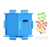 YULEESIYIP Parrot Box Puzzle Training Intelligence Toys Birds Pet Supplies The Disc Color is Mixed Large and Small Size Plastic Safe Durable Material (S negro y rojo)