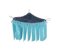 YULEESIYIP Small Animal Hamster Tent Guinea Pig Hideout with Tassels Premium Material Safe Place Multi Purpose Special Design for Small Pet Hamster Autumn Winter Shelter Nest (Blue)
