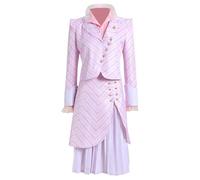 Yulefly Glinda Costume Outfits Suit Women's Wicked Dress Evil Witch of the West Cosplay Costume Halloween Carnival XL