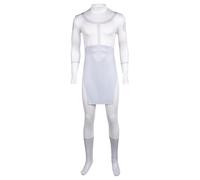 Yulefly Invincible Cosplay Costume Mark Grayson Jumpsuit White Men's Combat Suit Costume Halloween Carnival XL