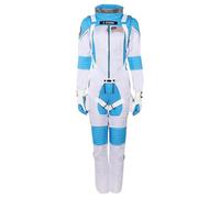 Yulefly Invisible Woman Cosplay Susan Storm Costume Fantastic Spacesuit Jumpsuit Halloween Carnival L