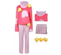 Yulefly Lucifer Costume Hazbin Hotel Cosplay Lucifer Pajamas Duck Nightwear Halloween Carnival L Pink
