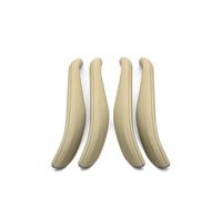 YULEGUDI Interior Door Handle Upgraded Left Right Pull Handle Outer Cover Replacement for 5 Series G30 G31 M5 F90 2018 2019 2020 2021 2022 2023(Beige 4pcs Set)