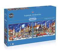 Yuletide Deliveries 2x500 Piece Jigsaw Puzzle | Multi-Puzzle | Sustainable Puzzle for Adults | Premium 100% Recycled Board | Great Gift for Adults | Gibsons Games