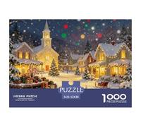 Yuletide Joy Wooden Jigsaw Puzzle Waterproof 1000 Piece Puzzles for Adults Challenging And Brainteasing Games