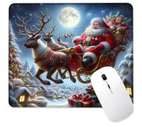 Yuletide Mouse Pad Square Mouse Pads with Stitched Edge, Computer Mousepad with Non-Slip Rubber Base for Computer Laptop Office Desk Accessories 9.5x8 Inches
