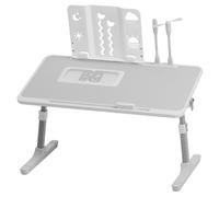 yulewiix Laptop Lap Desk, Laptop Bed Tray Table, Adjustable Lap Desk with Light Fan, Folding Laptop Desk for Bed with USB, Bed Desk with Storage Drawer,Portable Notebook Stand Grey