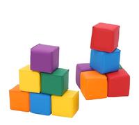 YULEYU 12 pieces soft building blocks foam building blocks block set pyramid set 15 cm x 15 cm x 15 cm