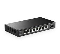 YuLinca 8 Port 2.5G Network Switch with 10G SFP, 8 x 2.5GBASE-T Ports, Compatible with 10/100/1000Mbps Devices, Fanless Unmanaged Plug&Play Ethernet Switch