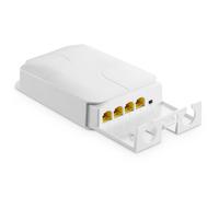YuLinca Outdoor 4 Port Gigabit PoE Extender, 1 PoE in 3 PoE Out, IEEE 802.3 af/at 30W PoE Repeater with 10/100/1000Mbps, Wall Mount Waterproof POE Passthrough Switch