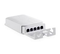 YuLinca Outdoor 5 Port PoE Extender, 1 PoE in 4 PoE Out, IEEE 802.3 af/at/bt 90W PoE Repeater with 10/100Mbps, Wall Mount Waterproof POE Passthrough Switch