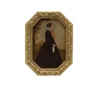 YULINK 4x6 Vintage Picture Frame, Antique Ornate Gold Octagon Photo Frame, for Tabletop and Wall Display, Decorative Retro Home Decor, Old Fashioned Photo Gallery Art