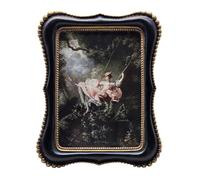YULINK 5x7 Vintage Picture Frame, Antique Black Ornate Photo Frame, for Tabletop and Wall Display, Decorative Retro Home Decor, Old Fashioned Photo Gallery Art