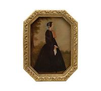 YULINK 5x7 Vintage Picture Frame, Antique Ornate Gold Octagon Photo Frame, for Tabletop and Wall Display, Decorative Retro Home Decor, Old Fashioned Photo Gallery Art