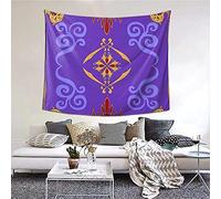 YuLiZG Wall Hanging Bedding Tapestry Aladdin Magic Carpet Square Accent Hippie Tapestries Beach Throw Wall Art Bohemian Decor Wall Hanging Hippie Wall Hangings Art Deco 150 * 200Cm