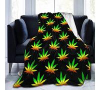 YuLiZP Throws For Sofa Bed Blanket,Comfortable Wool Blankets Plush Soft Sofa And Bed Blankets Suitable For Living Room/Bedroom Available In All Seasons Marijuana Weed 50x40 inch
