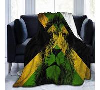 YuLiZP Throws For Sofa Bed Blanket,Fleece Blanket Throw Warm Blankets For Bed Couch Chair Living Room All-Season Blanket For Bed Couch Sofa Jamaican Lion Flag 50x40 inch