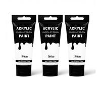 YULL Acrylic Paint White Matte - 225 ml/8 fl oz White Colour, Waterproof & Opaque Acrylic Paint for Metal, Wood, Glass, Ceramic, Canvas, Stone, Fabric and Leather