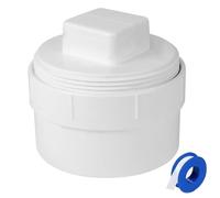YullSorom 4" PVC Sewer Cleanout Cap,PVC DWV Flush Sewer Cleanout Adapter with Plug Pipe Fitting for Outdoor Garden,RV and More Drainage Piping System