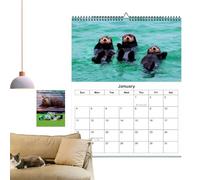 Yulokdwi 2026 Calendar | Jan-Dec Animal Wall Calendar 2026 - Thick Paper Yearly Planner for Home School Teacher Family Planning Kids Birthday Christmas New Year