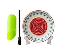 Yulokdwi Ceramic Grater Plate | Manual Ceramic Multi-Function Ginger with Brush | Garlic Grater Bowl | for Peeling Ginger Tomatoes Fruit Vegetables Chocolate Strawberries Baking