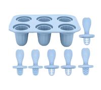 Yulokdwi Childrens Ice Moulds,Freezer Trays 6 Grid Cake Pop Mold - Easy Release Ice Cream Stick Moulds Freezer Treats Tray for Pudding Fruit Jelly Chocolate