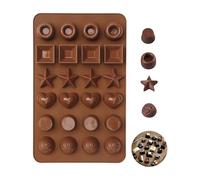 Yulokdwi Chocolate Molds Silicone - 24-Cavity Kitchen Baking Tool | Fudge Pudding Mold,for Home Bakers Pastry Chefs Dessert Lovers Pudding Jelly Fudge Cake Decoration Birthday Wedding