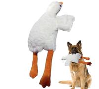 Yulokdwi Dog Chew Plush Toy,Bite-Resistant Stuffed Companion,Dog Chewing Pet Toy White Duck Shape - for Living Room Balcony Yard Garden Camping Training Small Medium Large Breeds