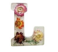 Yulokdwi Floral Resin Night Light Letter - Personalized Dried Flower Lamp with Initial Letter - Floral Nightlight
