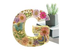 Yulokdwi Floral Resin Night Light - Personalized Dried Flowers Letter Lamp
