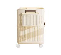 Yulokdwi Foldable Laundry Basket | Laundry Basket on Wheels for Dirty Clothes,Foldable Clothing Storage Cube for Narrow Space Home Dorm College Room Corner Bathroom Bedroom