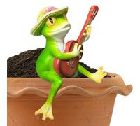 Yulokdwi Frog Garden Figurine, Animal Frog Resin Sculpture, Miniature Animal Model, Yard Art Decoration for Park Pond Backyard Living Room Garden Balcony
