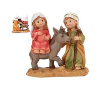 Yulokdwi Holy Family Statue - Christmas Resin Cartoon Joseph Virgin Mary Figurines - Catholic Christian Decorations Ornament Figurines for Fireplace Table Indoor Church Mantle Home