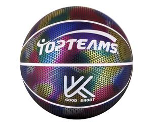 Yulokdwi In The Dark Basketball - Light Up Basketball Night Game Basket Ball - Size 7 PU Leather Basketball For Light Up Camera Shots