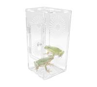 Yulokdwi Jumping Spider Enclosure - Clear Mantis Habitat Frog Enclosure,Breathable Secure Mantises Feeding Accessories for Adults Boys Teen Family Girls