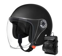 Yulokdwi Large Motorcycle Helmet - Motorcycle Half Face Helmet,Breathable Protective Gear with Visor for Scooter Riding Sportbike Commuting Outdoor Adventure