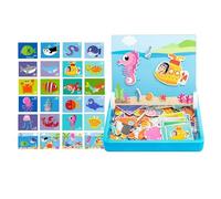 Yulokdwi Magnetic Puzzles for Kids - Funny Double Sided Board Games - Portable Jigsaw Magnet Tabletop Toys,for Toddler Boys Girls Preschool Road Trip Car Airplane Travel Homeschool Classroom Birthday