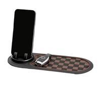 Yulokdwi Multifunction Car Anti-Slip Mat,Organizer Tray - Smartphones Mount with Parking Number - for Car Dashboard Vehicle Truck Electronics Navigation Keys Gadgets