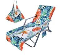 Yulokdwi Pool Lounge Chair Covers,210 x 75cm Anti-slip Microfiber Absorbent - Beach Chair Towels with Pockets,for Outdoor Patio Garden Hotel Lawn Countyard Balcony Beach Vacation Sunbathing