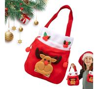 Yulokdwi Small Christmas Treat Bag,Cartoon Reusable Pouch,Drawstring Christmas Snack Bag | for Jelly Lollipops Chocolate Toys During Preschool Classroom Community School