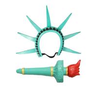 Yulokdwi Statue Of Liberty Halloween Headband, Goddess Crown, Adjustable Torch, Lady Libertys Headband, Unisex Children
