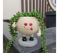 Yulokdwi Swing Face Planter, Swinging Face Planter,Swing Face Planter Pots,Resin Wall,Wall Hanging,Cute Swing Flower Pots For Family And Friends Home Garden Decoration