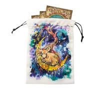 Yulokdwi Tarot Card Bag | Velvet Drawstring Tarot Deck Holder | Double Sided Printing Home Organization for Carrying Travel Outdoor Camping Garden Kitchen Dormitory Classroom Offices Cabinet