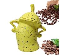 Yulokdwi Tea Canister With, Food Storage Canisters With Lids, Canister With,Cute Food Storage Jar With Airtight Lid, Hands On Hips Design Lovely Can For Biscuits Candy Coffee Tea Sugar