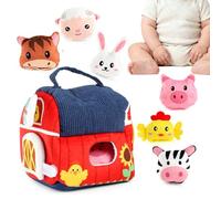 Yulokdwi Toys Sensory Plush Set - Developmental Fine Motor Activities,Farm Animal Soft Plush Set - for Boys Girls Christmas Easter Birthday Shower Stocking Stuffers Nursery Play Preschool Home School