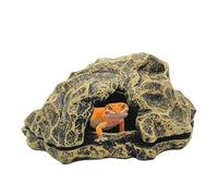 Yulokdwi Turtle Cave,Resin Simulation Rock Reptile Caves - Landscape Basking Area Aquarium Decor Small Fish Tank Accessories for Ball Pythons Tortoise Amphibians