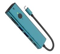 Yulokdwi USB Hub for Laptop - USB3.0 Adapter - Portable 7 Ports Splitter with Sleep Screen Function 4K 5Gbps Transfer for Desktop PC Laptop Monitor Support